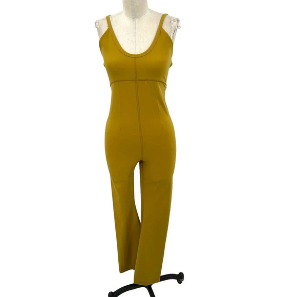 Free People Movement All Star Onesie Jumpsuit Alchemy Yellow Size Medium - Picture 2 of 9